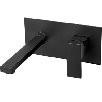 Robinet carré noir mat pour lavabo