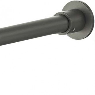 Robinet rond encastrable gun metal pour lavabo avec bec long 26 cm