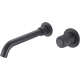 Robinet encastrable rond pour lavabo monocommande click clack noir mat