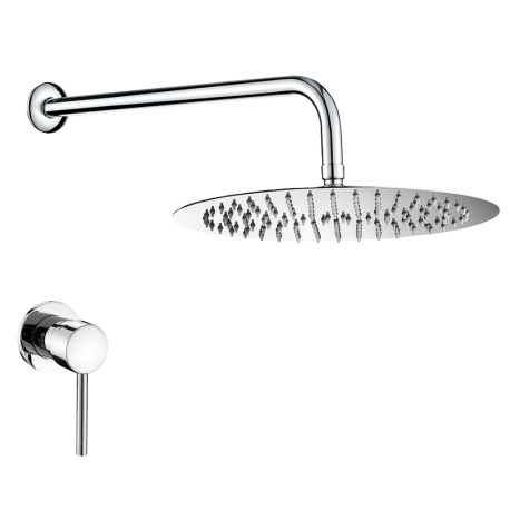 Douche encastrable ronde 1 voie chromé